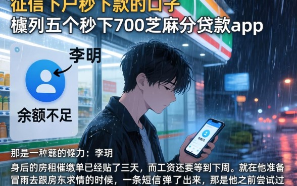 征信下户秒下款的口子，胪列五个秒下700芝麻分贷款app