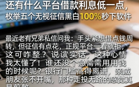还有什么平台借款利息低一点,枚举五个无视征信黑白100%秒下软件