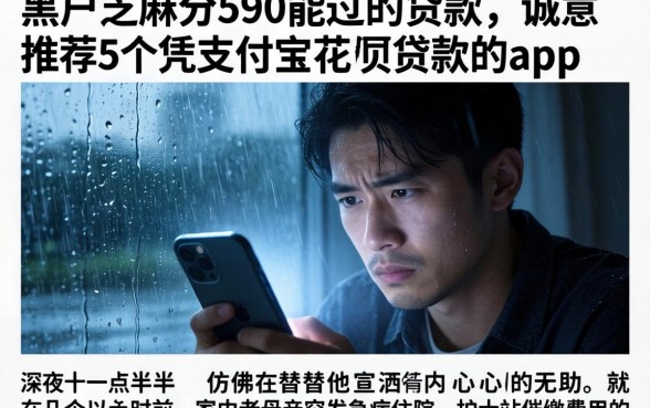 黑户芝麻分590能过的贷款,诚意推荐5个凭支付宝花呗贷款的app