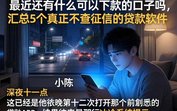 最近还有什么可以下款的口子吗，汇总5个真正不查征信的贷款软件