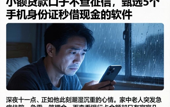小额贷款口子不查征信,甄选5个手机身份证秒借现金的软件
