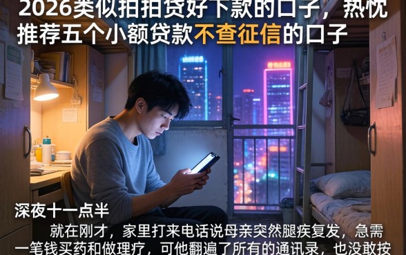 2026类似拍拍贷好下款的口子，热忱推荐五个小额贷款不查征信的口子
