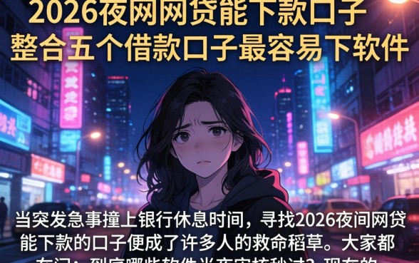 2026夜间网贷能下款的口子，整合五个借款口子最容易下软件