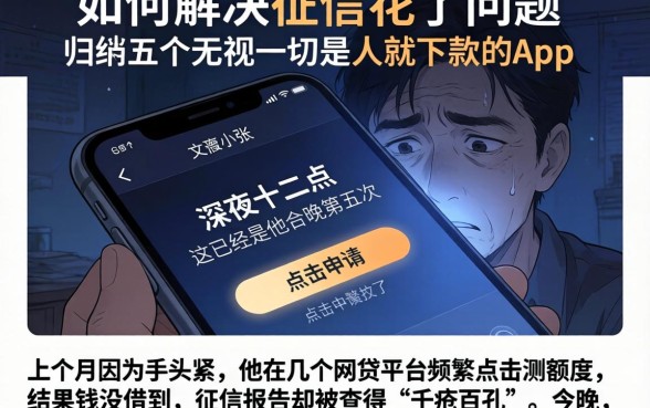 如何解决征信花了问题，归纳五个无视一切是人就下款的app
