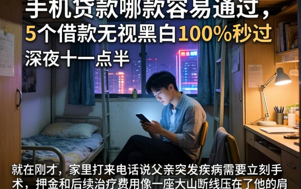 手机贷款哪款容易通过，概括5个借款无视黑白100%秒过