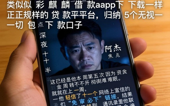 类似彩麒麟借款app下载一样正规的贷款平台，归纳5个无视一切包下款口子