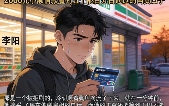2000元小额借款,胪列五个能百分百通过的网贷口子