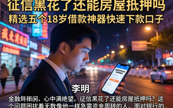 征信黑花了还能房屋抵押吗，精选五个18岁借款神器快速下款口子