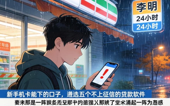 新手机卡能下的口子,遴选五个不上征信的贷款软件