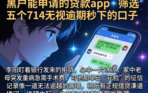 黑户能申请的贷款app，筛选五个714无视逾期秒下的口子