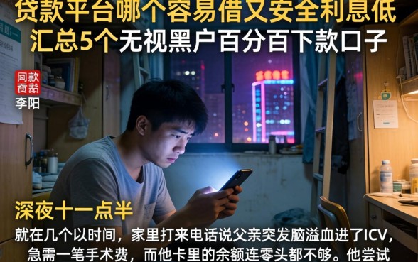 贷款平台哪个容易借又安全利息低，汇总5个无视黑户百分百下款口子