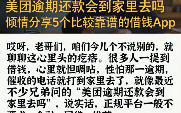 美团逾期还款会到家里去吗,倾情分享5个比较靠谱的借钱app