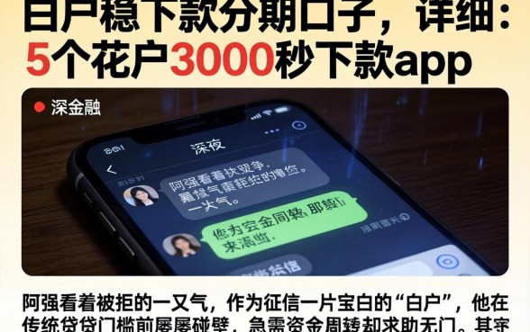 白户稳下款的分期口子，详细阐述5个花户3000秒下款app
