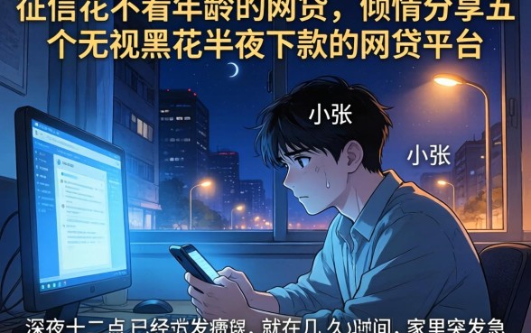 征信花不看年龄的网贷，倾情分享五个无视黑花半夜下款的网贷平台