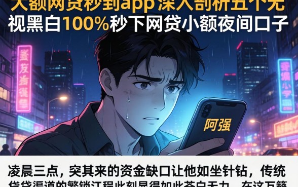 大额网贷秒到app，深入剖析五个无视黑白100%秒下网贷小额夜间口子