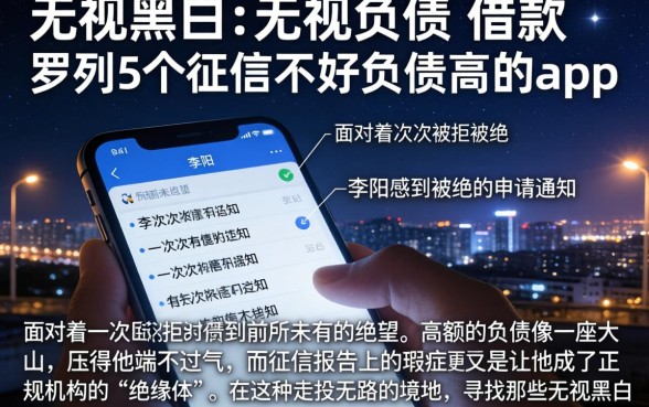 无视黑白 无视负债的借款，罗列5个征信不好负债高的app