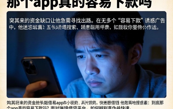 那个app真的容易下款吗，详细阐述五个手机和身份证快速借钱app