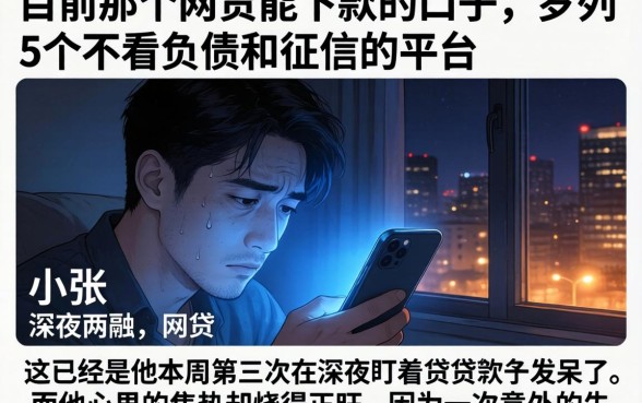 目前那个网贷能下款的口子，罗列5个不看负债和征信的平台