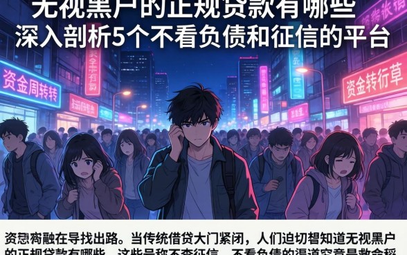 无视黑户的正规贷款有哪些，深入剖析5个不看负债和征信的平台
