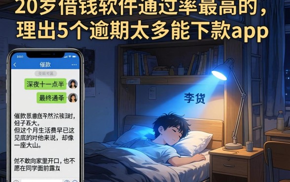 20岁借钱软件通过率最高的,理出5个逾期太多能下款app