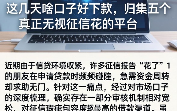 这几天啥口子好下款,归集五个真正无视征信花的平台