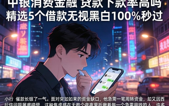 中银消费金融的贷款下款率高吗，精选5个借款无视黑白100%秒过