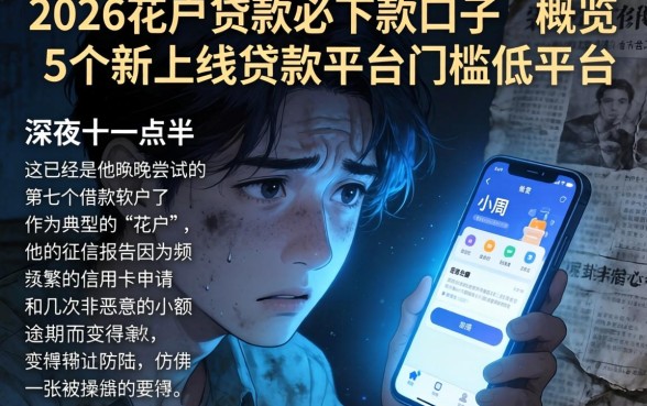 2026花户贷款必下款的口子，概览5个新上线贷款平台门槛低平台