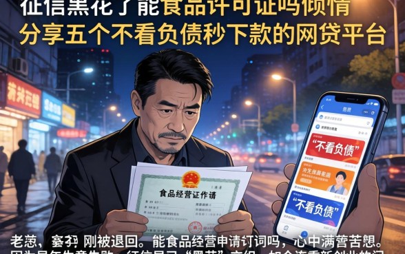 征信黑花了能食品许可证吗，倾情分享五个不看负债秒下款的网贷平台