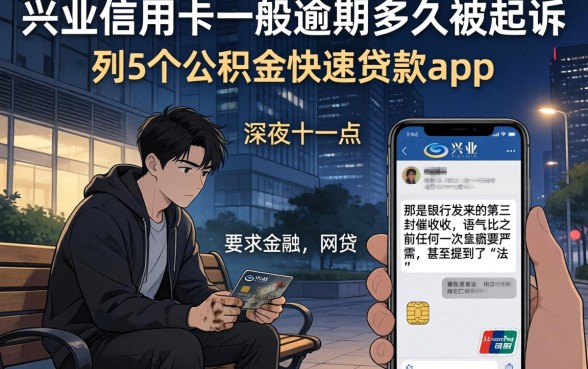 兴业信用卡一般逾期多久被起诉，条列5个公积金快速贷款app