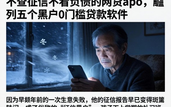 不查征信不看负债的网贷apo，胪列五个黑户0门槛贷款软件