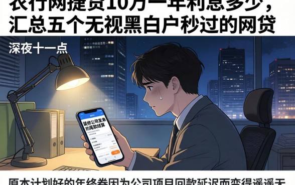 农行网捷贷10万一年利息多少，汇总五个无视黑白户秒过的网贷