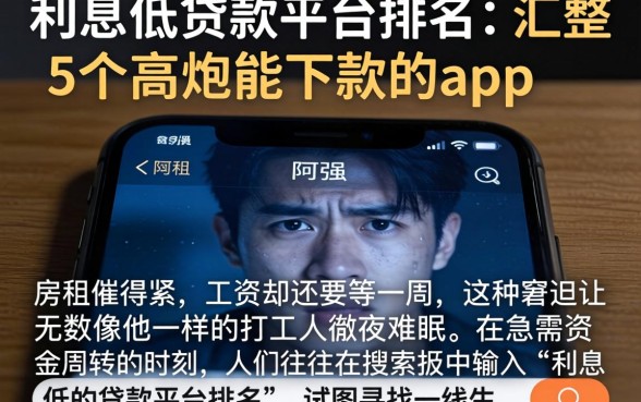 利息低的贷款平台排名,汇整5个高炮能下款的app
