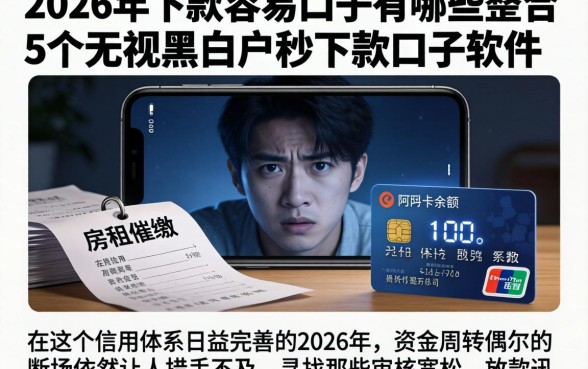 2026年下款容易的口子有哪些，整合5个无视黑白户秒下款口子软件