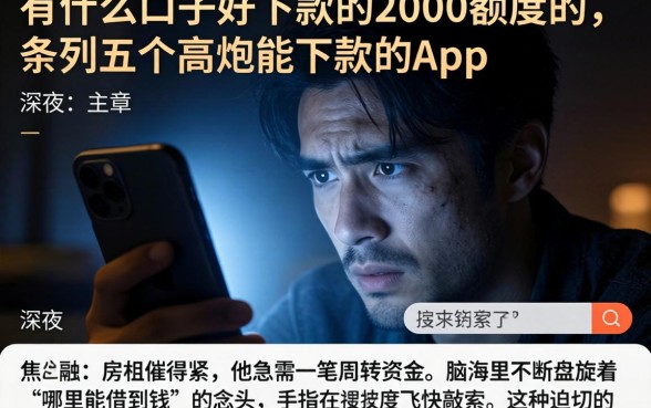 有什么口子好下款的2000额度的,条列五个高炮能下款的app