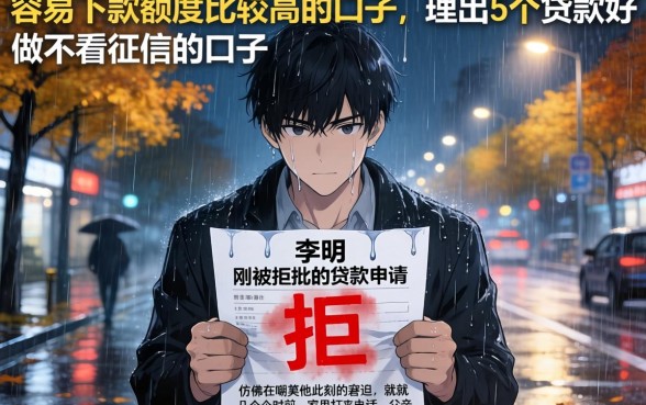 容易下款额度比较高的口子,理出5个贷款好做不看征信的口子
