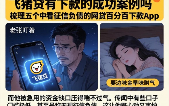 飞猪贷有下款的成功案例吗，梳理五个不看征信负债的网贷百分百下款app