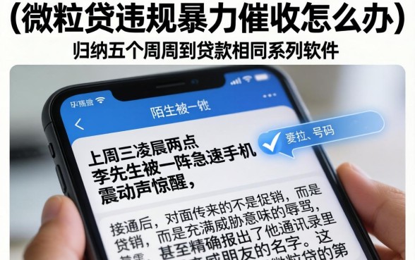 微粒贷违规暴力催收怎么办,归纳五个周周到贷款相同系列的软件