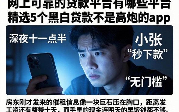 网上可靠的贷款平台有哪些平台,精选5个黑白贷款不是高炮的app