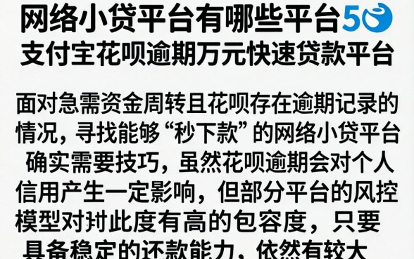网络小贷平台有哪些平台,罗列5个支付宝花呗逾期万元快速贷款平台