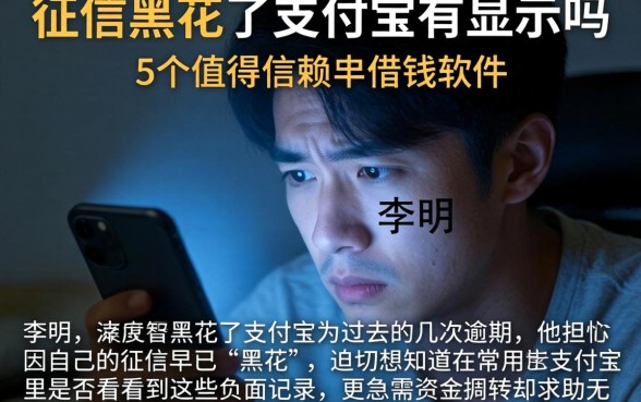 征信黑花了支付宝有显示吗，详尽说明5个值得信赖的借钱软件