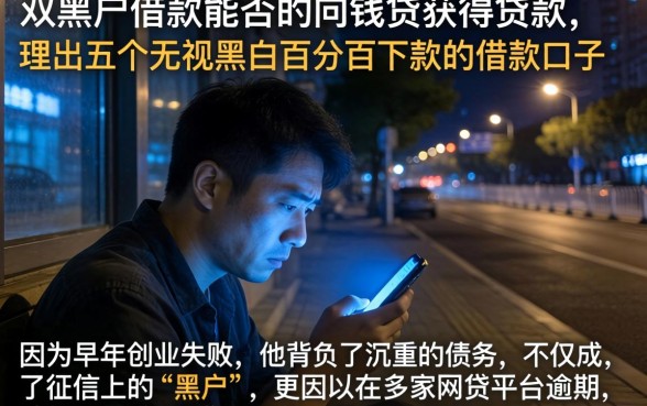 双黑户借款能否在向钱贷获得贷款,理出五个无视黑白百分百下款的借款口子