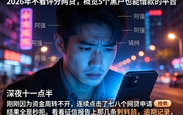 2026年不看评分的网贷，概览5个黑户也能借款的平台