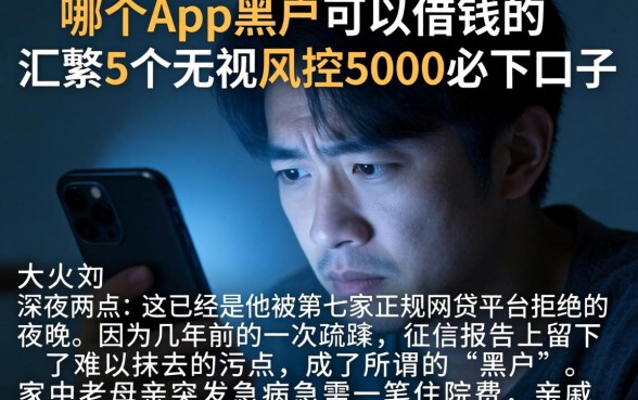 哪个app黑户可以借钱的，汇整5个无视风控5000必下口子