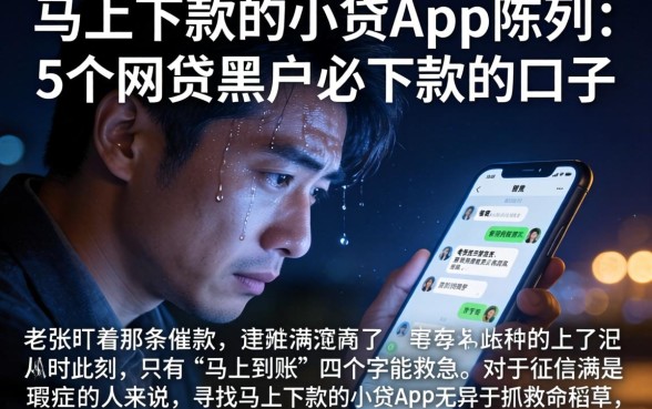 马上下款的小贷app，陈列5个网贷黑户必下款的口子