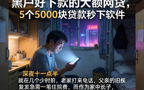 黑户好下款的大额网贷,详细阐述5个5000块贷款秒下软件