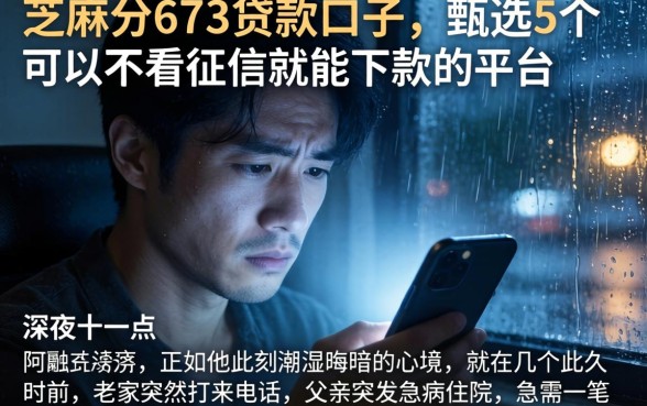 芝麻分673贷款口子，甄选5个可以不看征信就能下款的平台