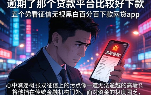 逾期了那个贷款平台比较好下款，概括五个不看征信无视黑白百分百下款网贷app