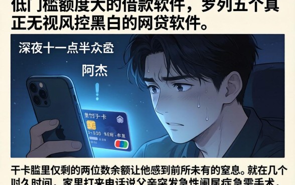 低门槛额度大的借款软件,罗列五个真正无视风控黑白的网贷软件
