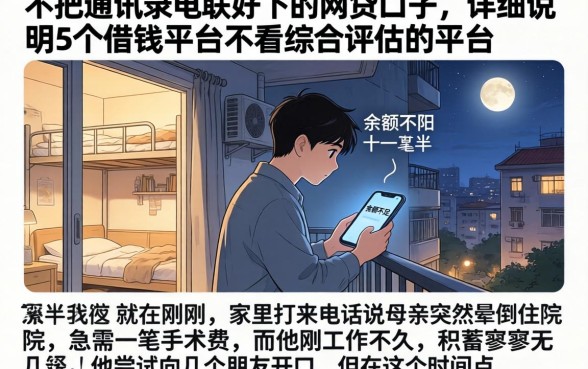 不把通讯录电联好下的网贷口子，详尽说明5个借钱平台不看综合评估的平台