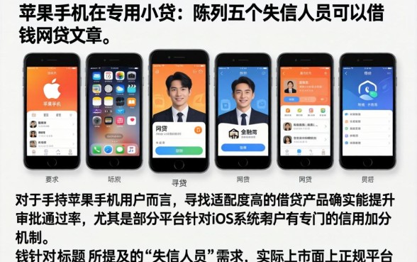 苹果手机的专用小贷,陈列五个失信人员可以借钱的网贷app